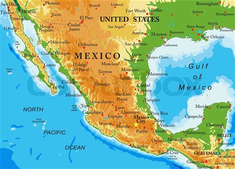 mexico op de kaart.